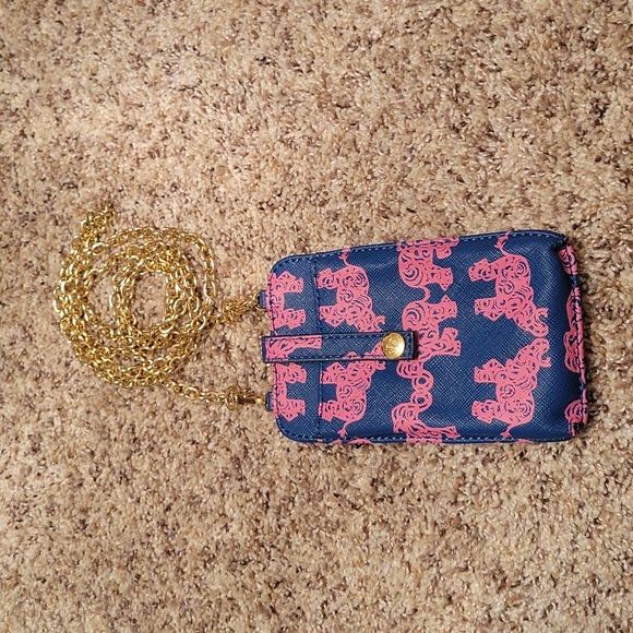 Lilly Pulitzer Phone And Id Case Blue W/Elephant Print - Picture 6 of 7